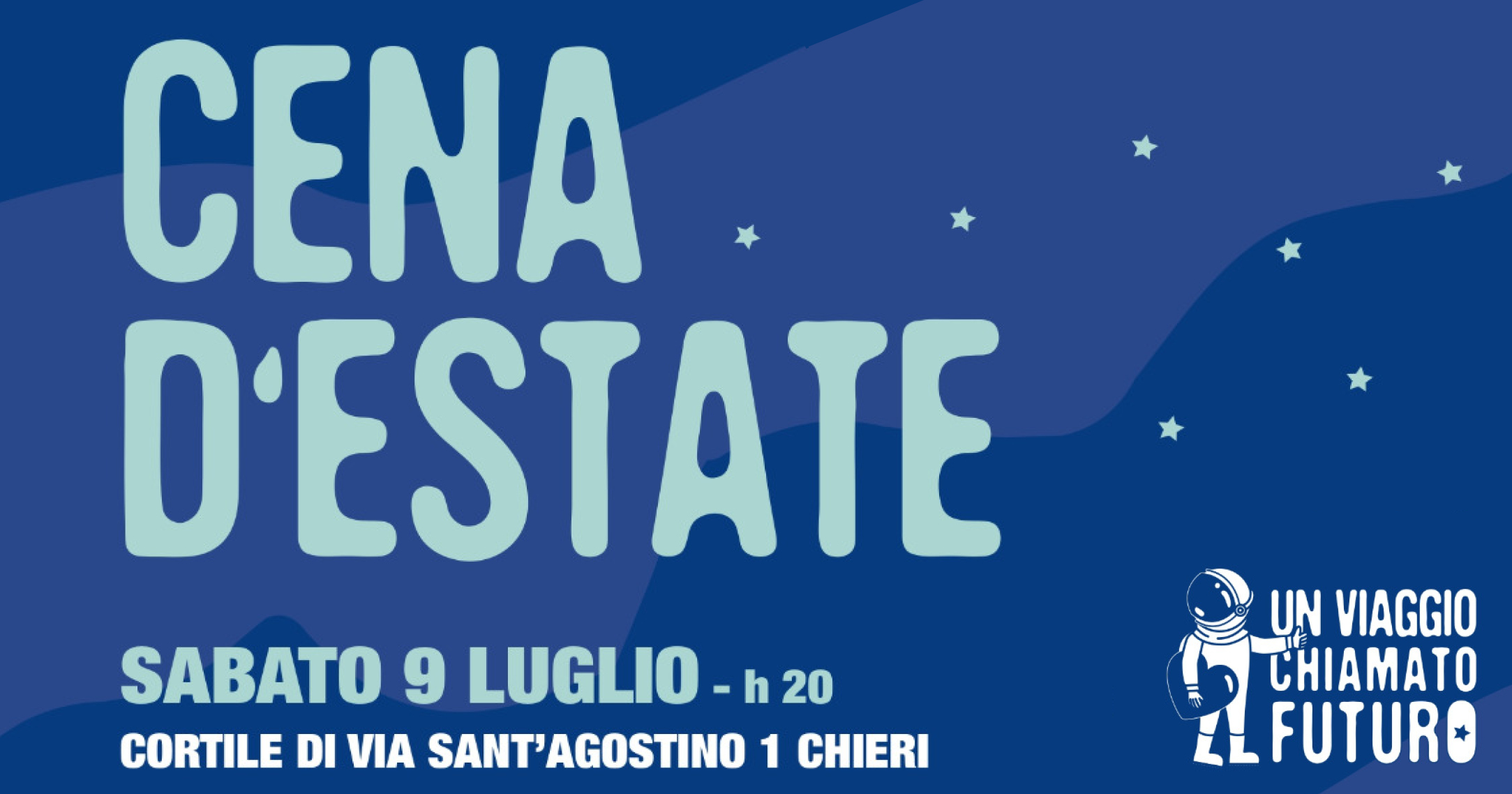 Scopri di più sull'articolo 09.07.2022 | Torna la CENA D’ESTATE di Casa Base Chieri!